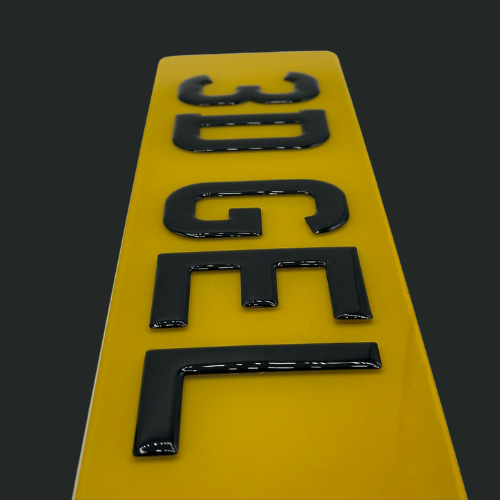 3D Gel Number Plates Set