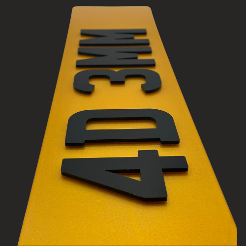 4D 3mm Glossy Acrylic Number Plates Set