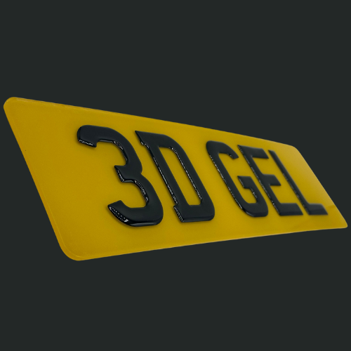 3D Gel Number Plates Set