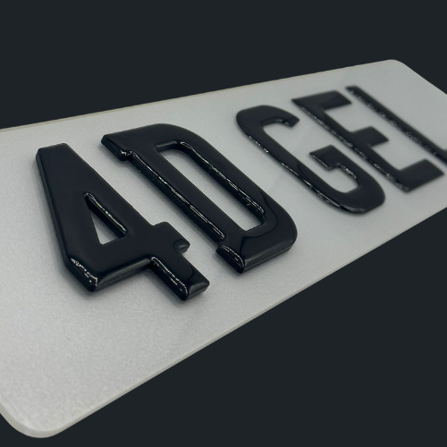 4D 3mm Gel Number Plates