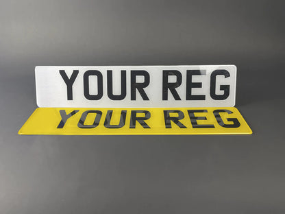 Printed Standard HD Number Plates Set